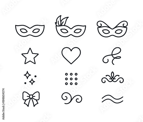 Holiday Celebration Icons. Holiday travel and celebration. Filled icon set of holiday travel and celebration: