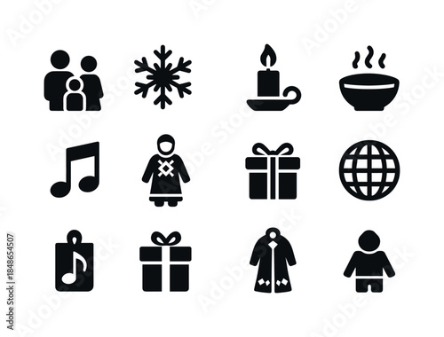 Party Mask Icons. Party mask ornaments. Line outline icon set of Party mask ornaments: mask shape, feathers,