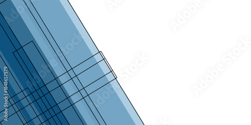 Blue abstract background with white color. Abstract blue background with square shapes. Modern Simple Blue Grey Abstract Background Presentation Design for Corporate Business and Institution.