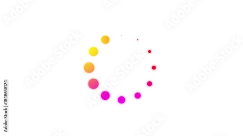 Wallpaper Mural Colorful gradient circles loading animation on white background indicator progress Torontodigital.ca