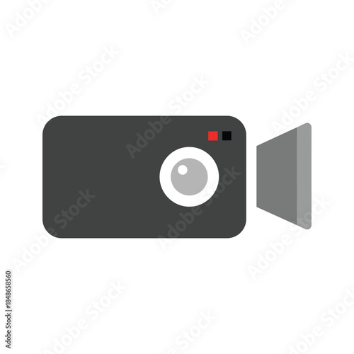 Compact digital camera recording video Vector