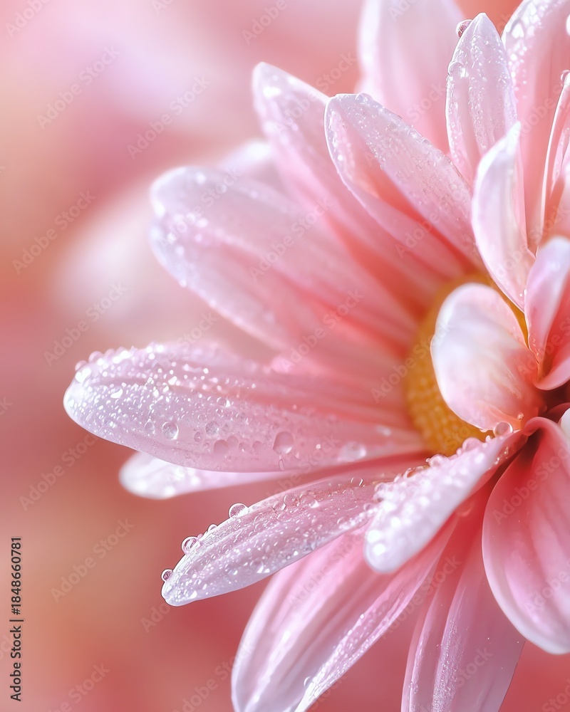 Fototapeta premium Soft dew-like glow on petals, spring flowers, fresh morning feel
