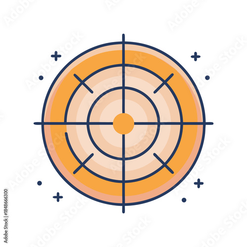 Security Scan Icon — Radar Circle, Minimal Line Vector (SVG)