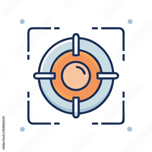 Security Scan Icon — Radar Circle, Minimal Line Vector (SVG)