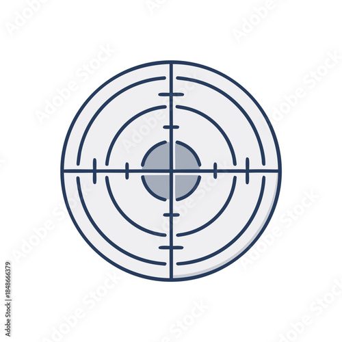 Security Scan Icon — Radar Circle, Minimal Line Vector (SVG)