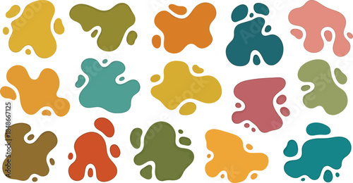 Playful pastel blobs and dots create a modern, vibrant background for eye-catching design projects