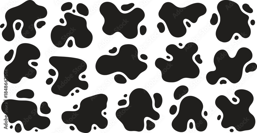Fototapeta premium Playful pastel blobs and dots create a modern, vibrant background for eye-catching design projects
