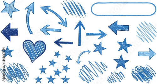 Vector seamless pattern charcoal graffiti doodle punk and girly shapes . Hand drawn abstract scribbles and squiggles, creative various shapes, pencil drawn icons.