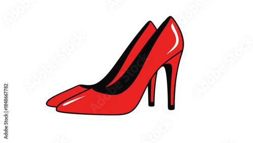red high heel shoes