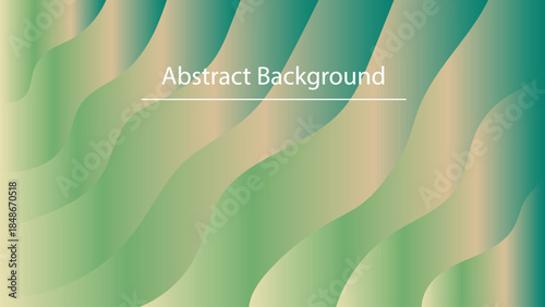 Abstract green gradient wavy background