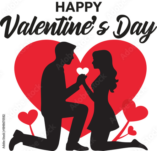 Valentines day t-shirt design, February 14 Valentine’s Day love themed vector design for couples, romance, boyfriend and girlfriend apparel, T-shirt prints, merchandise and everyday romantic graphics