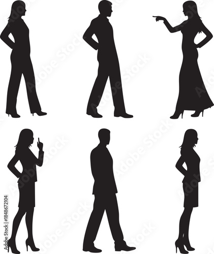 Dramatic Stance Pose with Hand on Hip and Looking Sideways