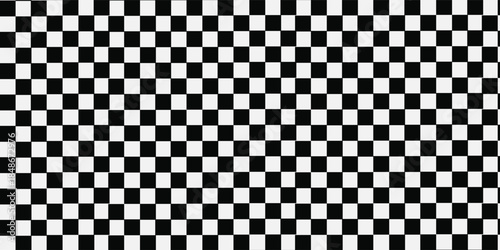 Black and white checkered pattern, Checkerboard seamless pattern