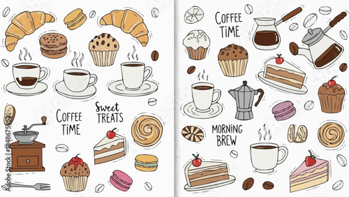 Collection of Sweet Treats and Coffee Time Delights.