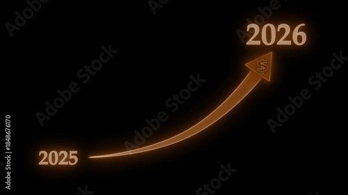 Business Growth Projection from 2025 to 2026 Animation