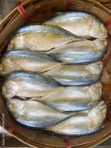 Wallpaper Mural Fresh thai mackerel in blamboo basket Torontodigital.ca