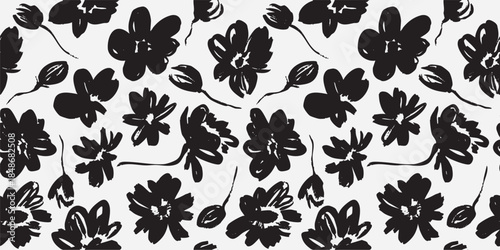 Elegant floral pattern in small hand draw flowers. Liberty style. Floral seamless background for fashion prints. Vintage print. Seamless vector texture. Spring bouquet