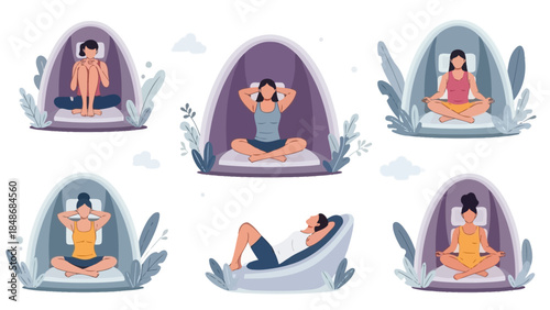 Serene Meditation Practices in Cozy Personal Chill-out Spaces for Stress Relief