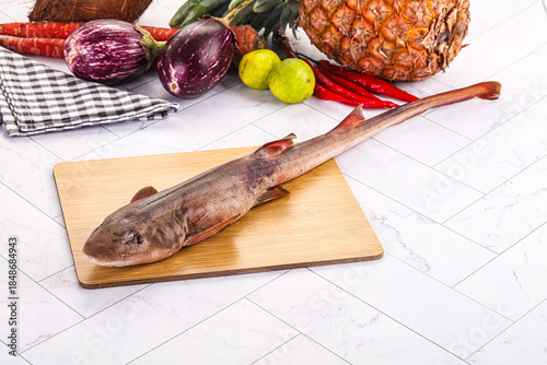Canvas-taulu Raw indian catshark for cooking
