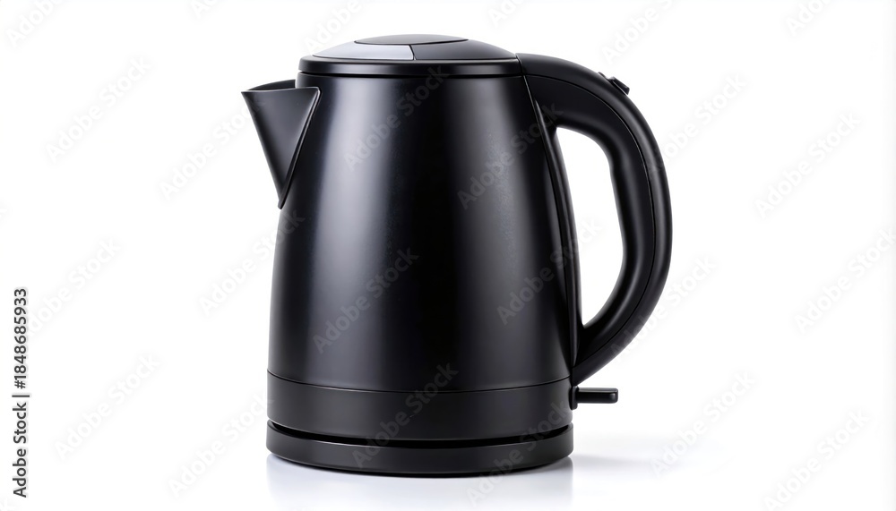 custom made wallpaper toronto digitalBlack Electric Kettle on White Background for Hot Beverages.