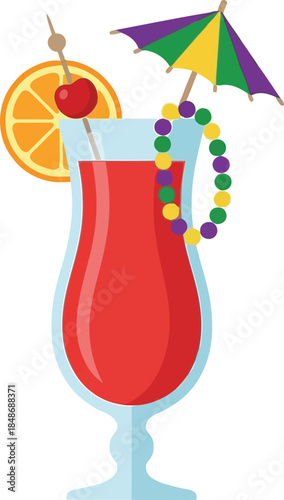 Hurricane Cocktail New Orleans Drink Vector