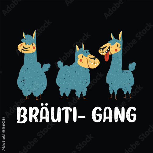 Bräuti-Gang Cute Vintage T-Shirt Design