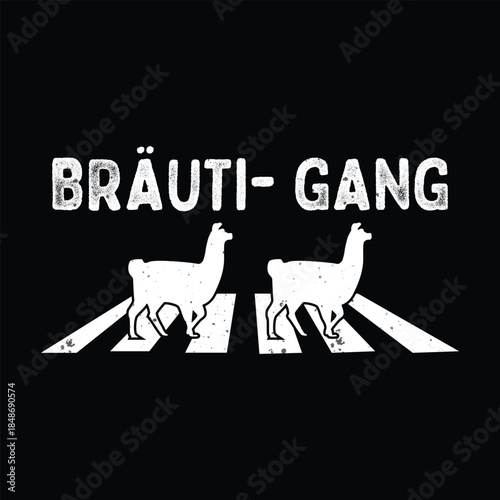 Bräuti-Gang Funny Graphic T-Shirt Design