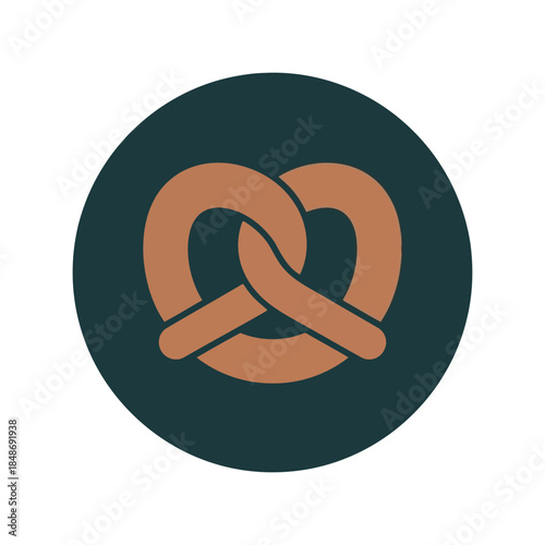 Stylized Pretzel Vector Design for Food and Beverage Branding, Artisan Bakery Logo, Oktoberfest Celebrations, Brochures, and Menus