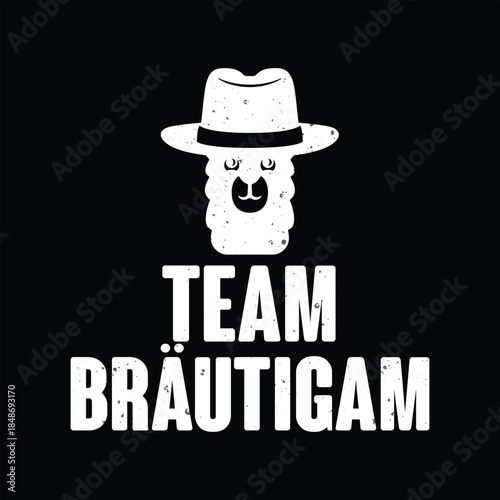 Team Bräutigam Cute Vintage T-Shirt Design