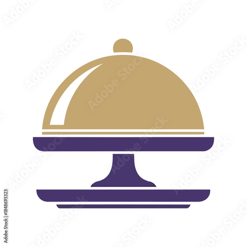 Elegant Serving Dish Vector Design for Restaurant Menus, Culinary Branding, and Gourmet Presentations