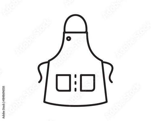 Apron icon outline style. Kitchen cooking protective garment symbol.