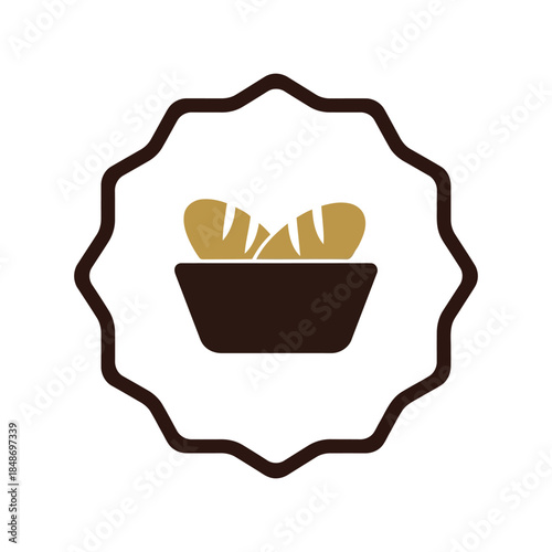 Freshly Baked Bread Basket Vector Design Ideal for Culinary and Bakery Illustrations