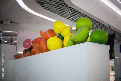 artificial food at the mall as a sample