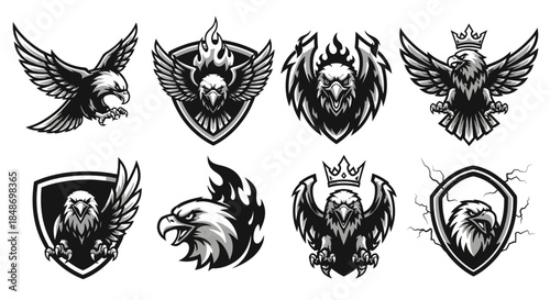 Collection of Eagle Logos and Emblems.