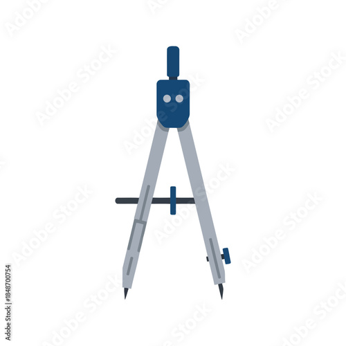 Stylish Compass Tool Vector for Designers and Architects - Perfect for Precision Drawing and Technical Illustrations