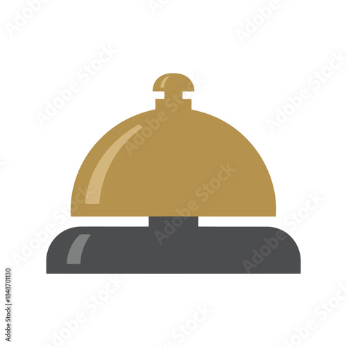 Elegant Hotel Reception Bell Vector for Service Industry, Hospitality, and Customer Care Designs