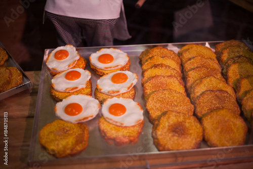 artificial food at the mall as a sample