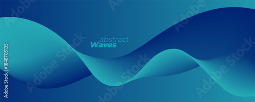 Abstract flowing gradient waves. Futuristic background for creative graphic design. Vector illustration.
