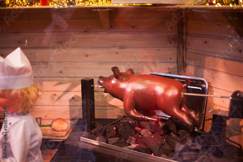 artificial food at the mall as a sample