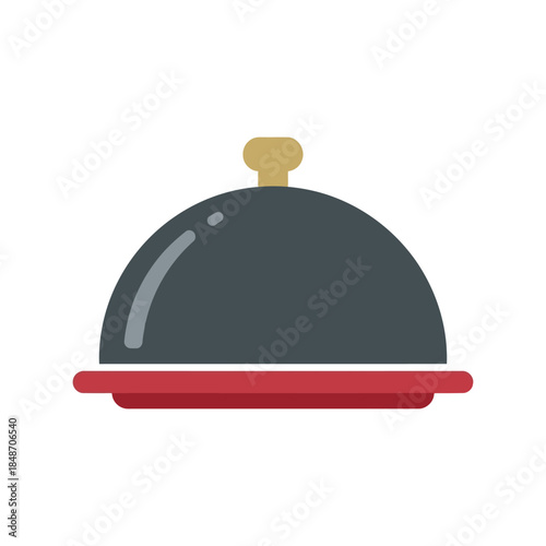 Elegant Cloche Serving Dish Vector Design for Gourmet Food Presentation and Culinary Events