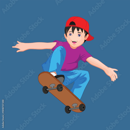 boy with skateboard
