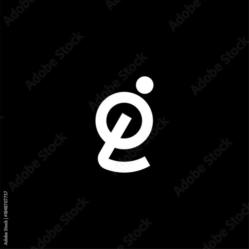 Modern minimalist GL or LG monogram logo with a circular line art style and dot element. Professional white initial for tech startup, creative agency, or app identity. Sleek vector icon