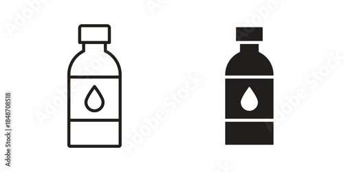 Water bottle icon pictogram in trendy outline style. icon, sign or symbol.