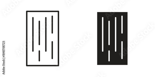 Wood board icon pictogram in trendy outline style. icon, sign or symbol.