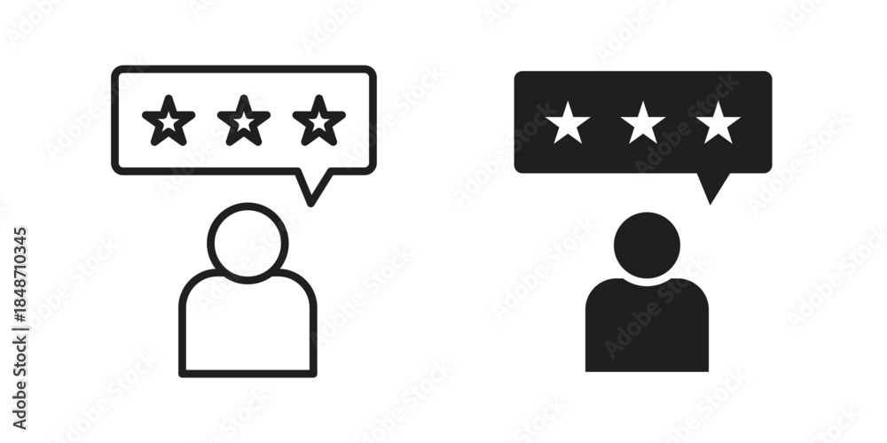 Fototapeta premium Customer feedback icons collection. Line vector sign, symbol for web and mobile