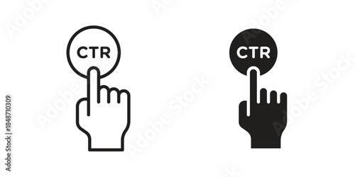 CTR icons collection. Line vector sign, symbol for web and mobile