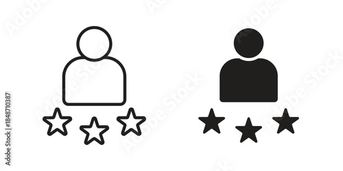 Customer satisfaction icons collection. Line vector sign, symbol for web and mobile