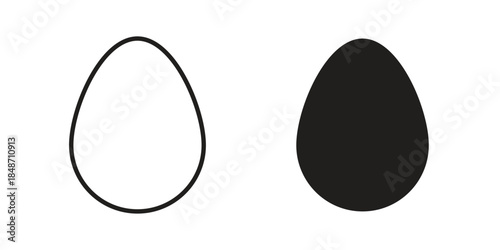 Egg icons collection. Line vector sign, symbol for web and mobile