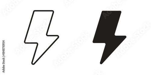 Electricity icons collection. Line vector sign, symbol for web and mobile