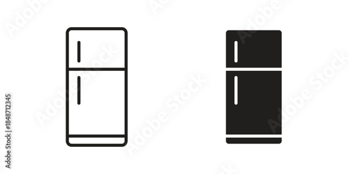 Fridge icons collection. Line vector sign, symbol for web and mobile